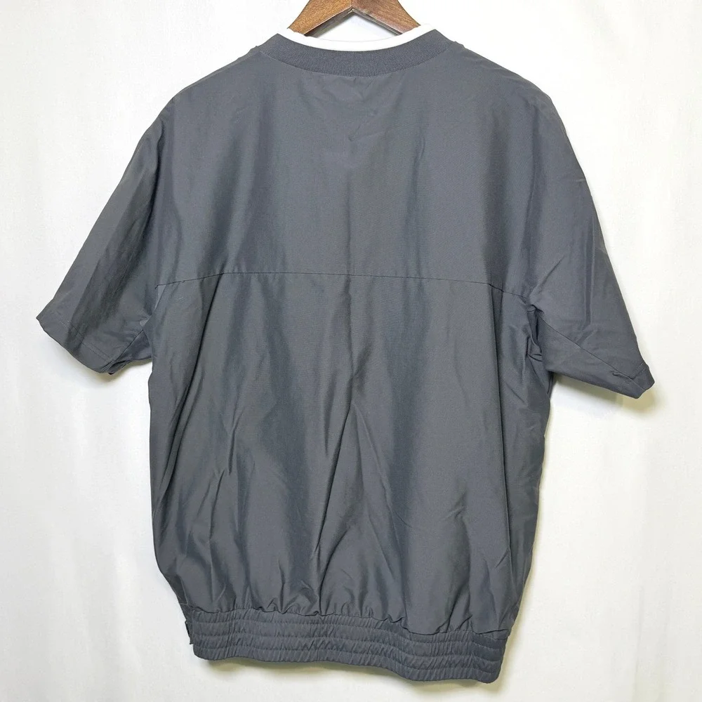 Jordan Essentials Mens Short Sleeve Windbreaker Grey Quarter Zip CV5858-060 L